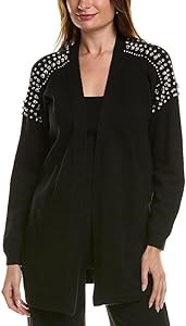 Кардиган с декоративной застежкой от Anne Klein, материал - акрил, полиэстер и нейлон, легкий в уходе 11080455