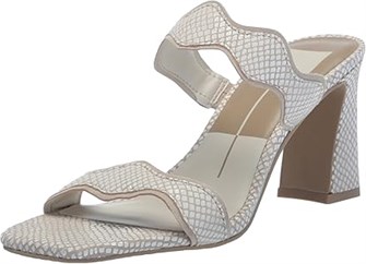 Женские сандалии Dolce Vita Ilva из серой и белой эластичной кожи, с резиновой подошвой и каблуком 11099449