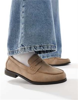 Лоферы SEQWL Hero в песочном цвете с плоской подошвой и удобным дизайном из кожи 10045310