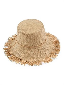 Eugenia Kim Шляпа-ведро Jonah с фрагментированным краем, регулируемая по размеру, 100% раффия 11008406