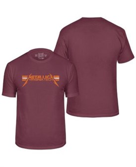 Original Retro Brand Мужская бордовая футболка с логотипом Retro Metallica и Virginia Tech Hokies из 100% хлопка, с укороченными рукавами 11058877