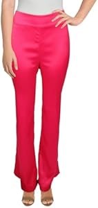 Женские брюки Anne Klein из атласа с высокой талией и широкими штанинами на боковой молнии 11053796