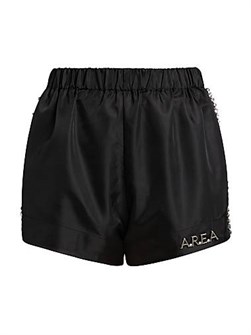 Шорты из шёлковистого нейлона с кристаллическим декором и эластичным поясом от Area, 100% нейлон 11029902