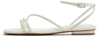 Женские белые плоские сандалии с квадратным носком и застежкой на пряжке Aldo Marjorie, размер 6.5 11076119