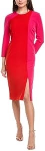 Приталенное платье с цветными блоками 3/4 рукава от Anne Klein, 88% полиэстер, 12% эластан 11092123