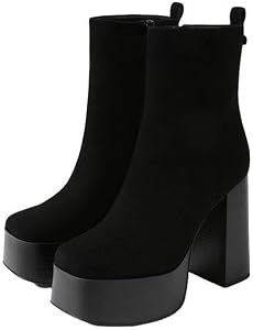 Ботильоны из черной замши Sam Edelman Rayza с квадратным носком и высоким каблуком 12 см 11101395