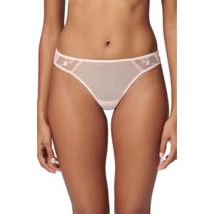 Трусы танга Marthe от Simone Perele из эластичной сетки с вышивкой для роскошного вида, минимальное покрытие сзади 10042867