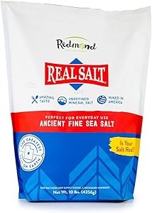 Redmond Натуральная морская соль с минеральными добавками, мелкая, нерафинированная, без глютена, 4,54 кг 11051045
