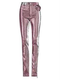 Area Леггинсы из стретч-ламe с ручной вышивкой и молнией на щиколотках, сделано в Италии 11029915