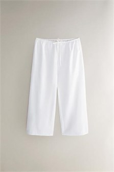 Короткие хлопковые брюки с эластичным поясом и декоративными швами от Zara Home для стильного образа 11037726