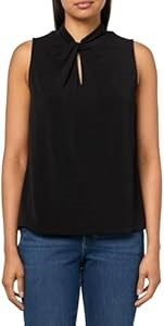 Женский лонгслив Anne Klein с ключевым вырезом из мохрового крепа, 94% полиэстер и 6% эластан 11050146