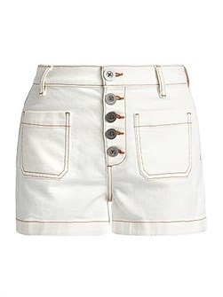 Шорты с высокой талией Cindy из смеси хлопка от Ramy Brook с карманами и контрастной отделкой 11011521