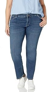 Женские джинсы Lee больших размеров с прямыми штанинами и эффектом утяжки для идеальной посадки 10022578