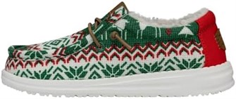 Детские туфли Hey Dude Wally Ugly Sweater с текстильным верхом и резиновой подошвой для путешествий 11054572