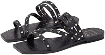 Черные туфли Dolce Vita Ibbie с заклепками, кожаным верхом, резиновой подошвой, удобные для надевания 11073658