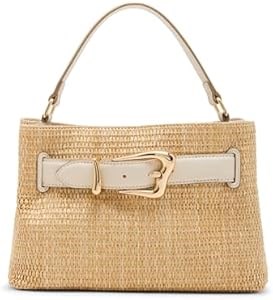 Anne Klein Соломенная объёмная сумка через плечо с фигурной пряжкой и съемным ремнем для удобства 11097176