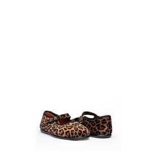 Детские велюровые туфли с леопардовым принтом Mary Jane Childrenchic Lexie с регулируемым ремешком 10045588