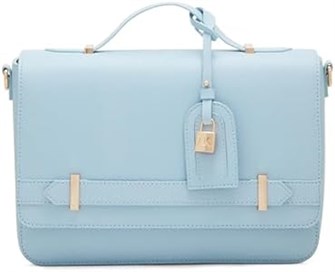 Anne Klein Сумка-трансформер с застежкой на поясе и съемным ремешком, облачно-голубая 11085994