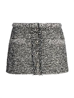 Мини-юбка из текстурированного твида с эластичным поясом и накладными карманами Gleny от Isabel Marant 11024664
