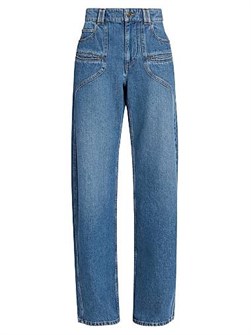 Джинсы Betiane от Isabel Marant с зауженным кроем, средней посадкой и пятью карманами, выполненные из чистого хлопка 11024700