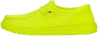 Мужские слепоны Hey Dude Wally-Funk Mono Lime Punch: легкие и удобные, с эластичными шнурками и анатомически правильным дизайном 11047390