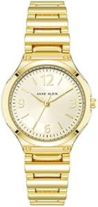 Anne Klein Женские часы на браслете с текстурированным циферблатом цвета легкого шампанского, украшенные золотистыми деталями 11088821