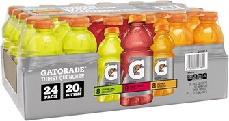 Gatorade Спортивные напитки, ассорти, 20 унций, 24 шт., восстанавливающие электролиты, разнообразие вкусов 11044971