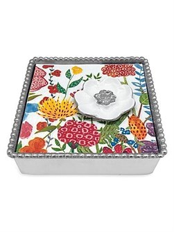 Mariposa Набор для сервировки с держателем салфеток и подставкой из алюминия и эмали, 14,6 см x 14,6 см x 3,8 см 10044504