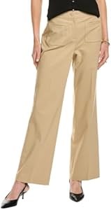 Брюки женские Anne Klein с высокой талией, карманами и клёшем, 56% хлопка, 41% полиэстера, 3% эластана 11054209