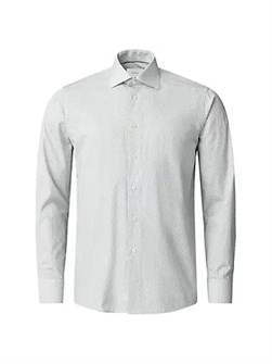 Рубашка Eton с микро-принтом попугаев, приталенный крой, органический хлопок, длинные рукава 10041770