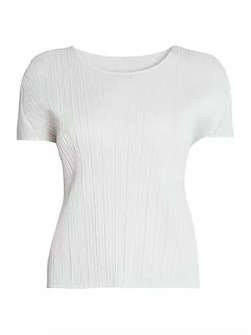 Топ Monthly Colors: April от Pleats Please Issey Miyake с круглым вырезом и короткими рукавами из 100% полиэстера 10042458