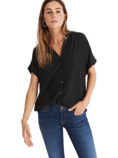 Рубашка Madewell Central Drapey с объемными рукавами и вышивкой, 100% вискоза 1123914
