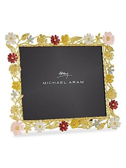 Michael Aram Ручная эмалевая фоторамка с дикими цветами, 12,75 дюйма x 10,75 дюйма, для фото 8 дюймов x 10 дюймов 10043118