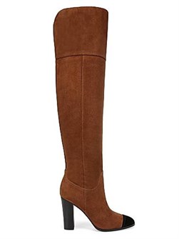 Veronica Beard Ботфорты Conrad из замши c кожаной подошвой и застежкой-молнией 11018911