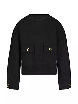 Dl1961 Худи Edie для девочек с коротким кроем, 100% хлопок, с карманами и вышивкой 10043983