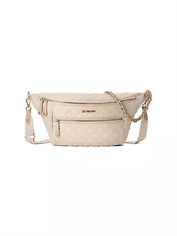 MZ Wallace Сумка через плечо Crosby из кожи с регулируемыми ремешками и множеством карманов, 48 см x 8 см x 52 см 10043382