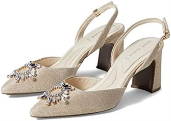 Балетки Anne Klein Billie платина 7.5 M с резиновой подошвой и застежкой-пряжкой 11073695