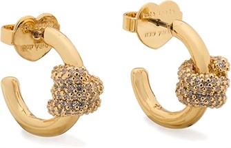Kate Spade New York Позолоченные серьги-кольца с узором из кубического циркония, вес 5,24 г 11059770