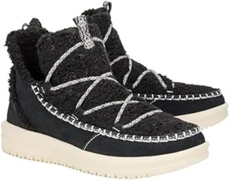 Женские ботинки Hey Dude Camden Black с водоотталкивающим верхом и легким резиновым протектором 11061309