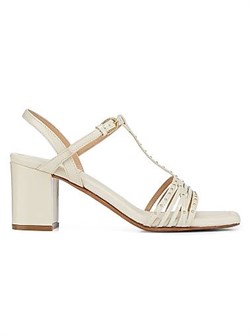 Ulla Johnson Кожаные сандалии Nina Mid Heel 70MM с металлическими заклепками и каблуком 70 мм 11029303