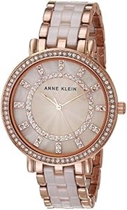 Anne Klein Женские часы с керамическим браслетом и аккуратно расположенными 110 кристаллами, водонепроницаемость 30 м 11094674