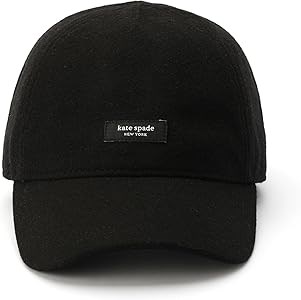 Kate Spade New York Женская бейсболка Sam из 100% шерсти с защитой от солнца, с регулируемой застежкой, черная 11074108