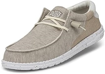 Мужские мокасины Hey Dude с резиновой подошвой и легким текстильным верхом для комфортного передвижения 11060578