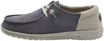 Женские замшевые мокасины Hey Dude Wendy темно-серого цвета, легкие и комфортные, размер 5 11067962