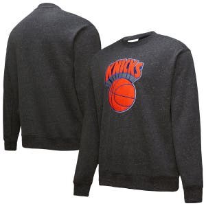 Мужской черный лонгслив Mitchell &amp, Ness New York Knicks из коллекции Hardwood Classics с эффектом ',snow washed', 10044889