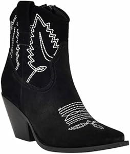 Ботильоны с острым носком и застежкой на молнии Nine West Nallas, высота каблука 7.5 см 11064513