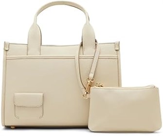 Anne Klein Сумка среднего размера светло-бежевого цвета с двумя съемными ременьями, идеально подходящая для повседневного использования 11050713