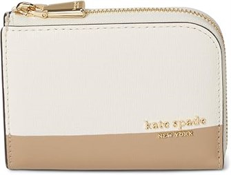 Kate Spade New York Кожаный кардхолдер на молнии из сафьяновой кожи с внутренней отделкой из фаял 11068802