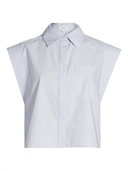 Хлопковый топ в свободном стиле с пуговицами и вырезами на рукавах от A.L.C. Monte 11009234