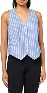 Женский лонгслив без рукавов в полоску от Anne Klein, 55% лен, 45% вискоза 11070783